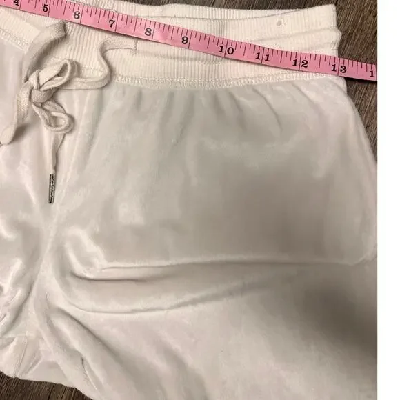 Juicy Couture Velour Rhinestone Bling Track Pants Cream Y2K S - Picture 11 of 11